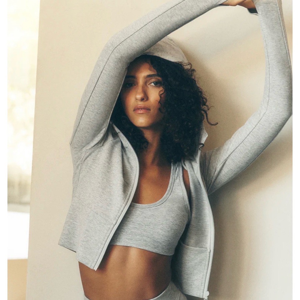 ALO Yoga Gray Sway Full Zip Hoodie - Picture 8 of 11